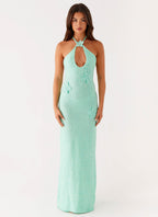 Senna Knit Maxi Dress - Pastel Green