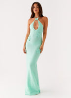 Senna Knit Maxi Dress - Pastel Green