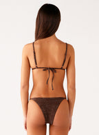 Serefina Bead Bikini Bottom - Chocolate