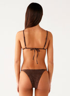 Serefina Bead Bikini Top - Chocolate