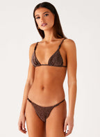 Serefina Bead Bikini Top - Chocolate