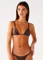 Serefina Bead Bikini Top - Chocolate