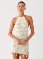 Shaeson Beaded Mini Dress - Ivory