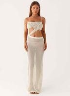 Shellbound Crochet Maxi Dress - Ivory