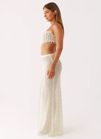 Shellbound Crochet Maxi Dress - Ivory
