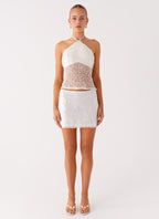 Shelly Halter Top - White