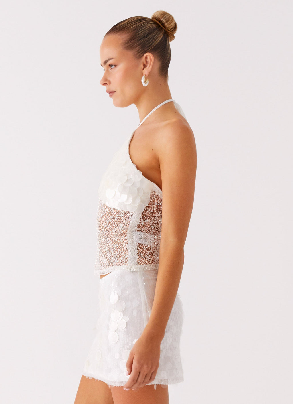 Shelly Halter Top - White