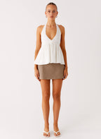 Sigala Cotton Halter Top - White