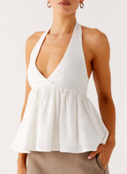 Sigala Cotton Halter Top - White