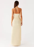 Signal Halter Maxi Dress - Sunny Yellow