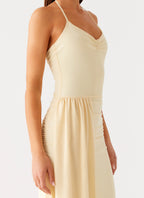 Signal Halter Maxi Dress - Sunny Yellow