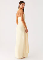 Signal Halter Maxi Dress - Sunny Yellow
