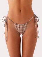 Soffa Bikini Bottom - Brown Check