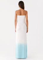 Soft Spoken Knit Maxi Dress - Blue Ombre