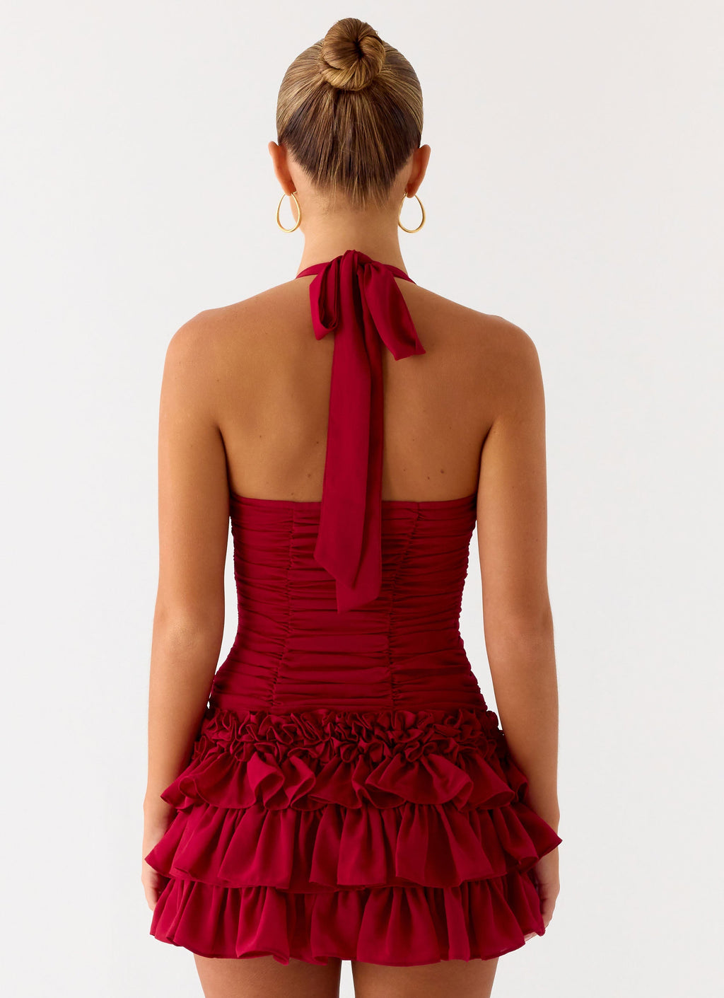 Someone Else Halter Top - Dark Cherry