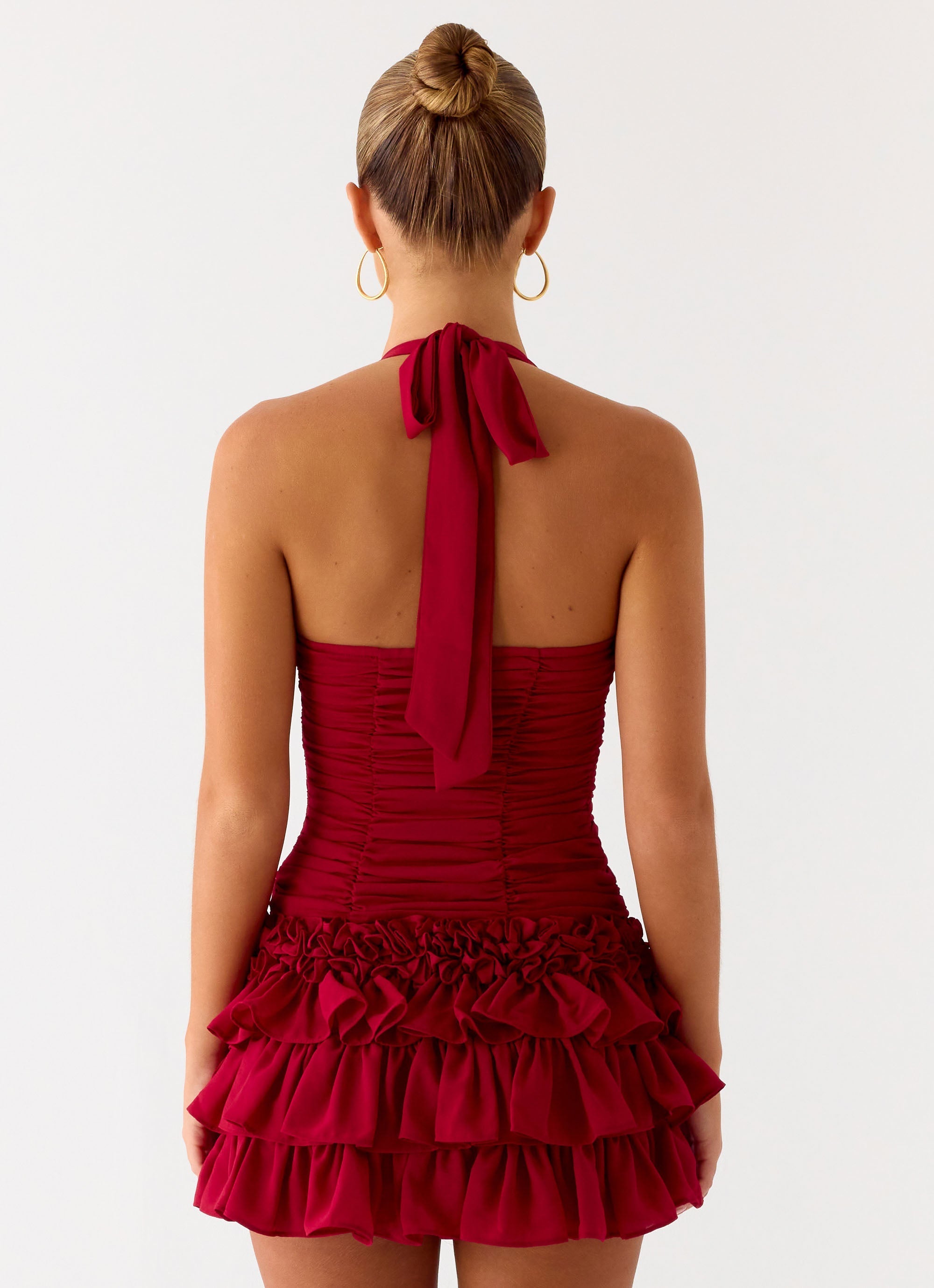 Someone Else Halter Top - Dark Cherry