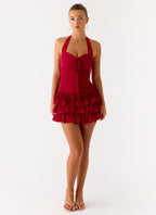 Someone Else Halter Top - Dark Cherry