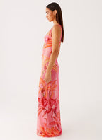 Sorella Maxi Dress - Tropical Pink Print