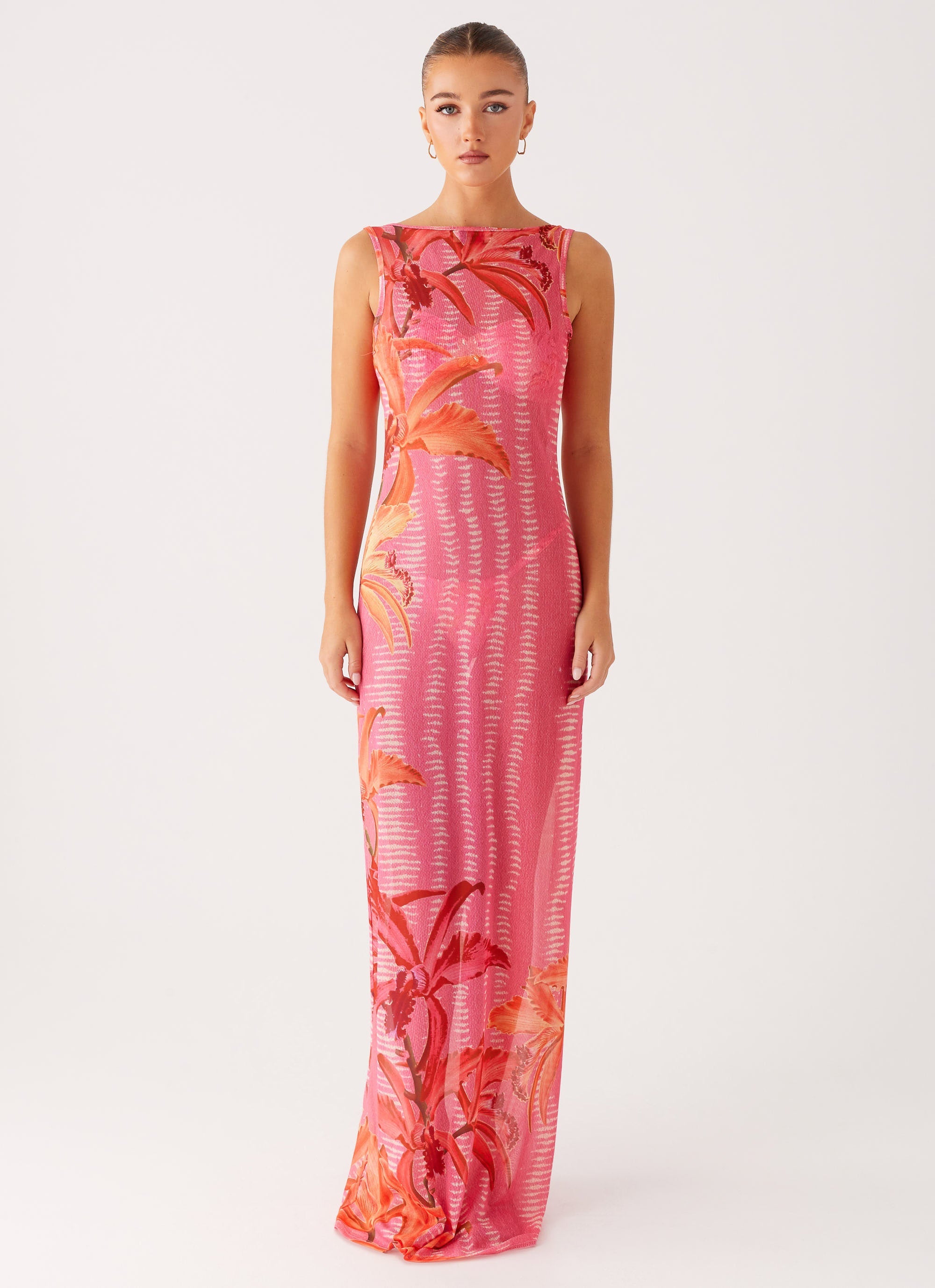 Sorella Maxi Dress - Tropical Pink Print
