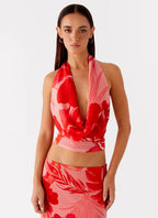 Soren Halter Top - Sicily Sunsets Print