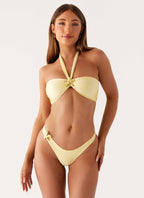 Starfish Halter Bikini Top - Yellow