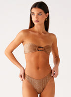 Sun Spell Bikini Bottom - Gold