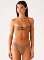 Sun Spell Bikini Bottom - Gold