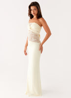 Sweet Energy Strapless Maxi Dress - Yellow
