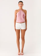 Sweet Skies Halter Top - Pink