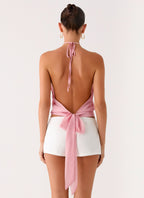 Sweet Skies Halter Top - Pink