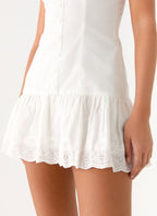 Sync Love Broderie Mini Dress - White