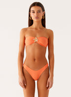Taiwan Bandeau Bikini Top - Peach