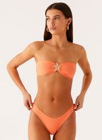 Taiwan Bandeau Bikini Top - Peach