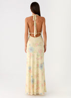 Tedder Halter Maxi Dress - Spring Meadow
