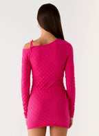 Thalia Knit Mini Dress - Fuchsia