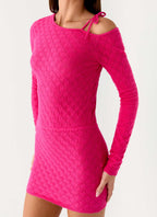 Thalia Knit Mini Dress - Fuchsia