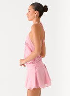 This Love Halter Mini Dress - Pink