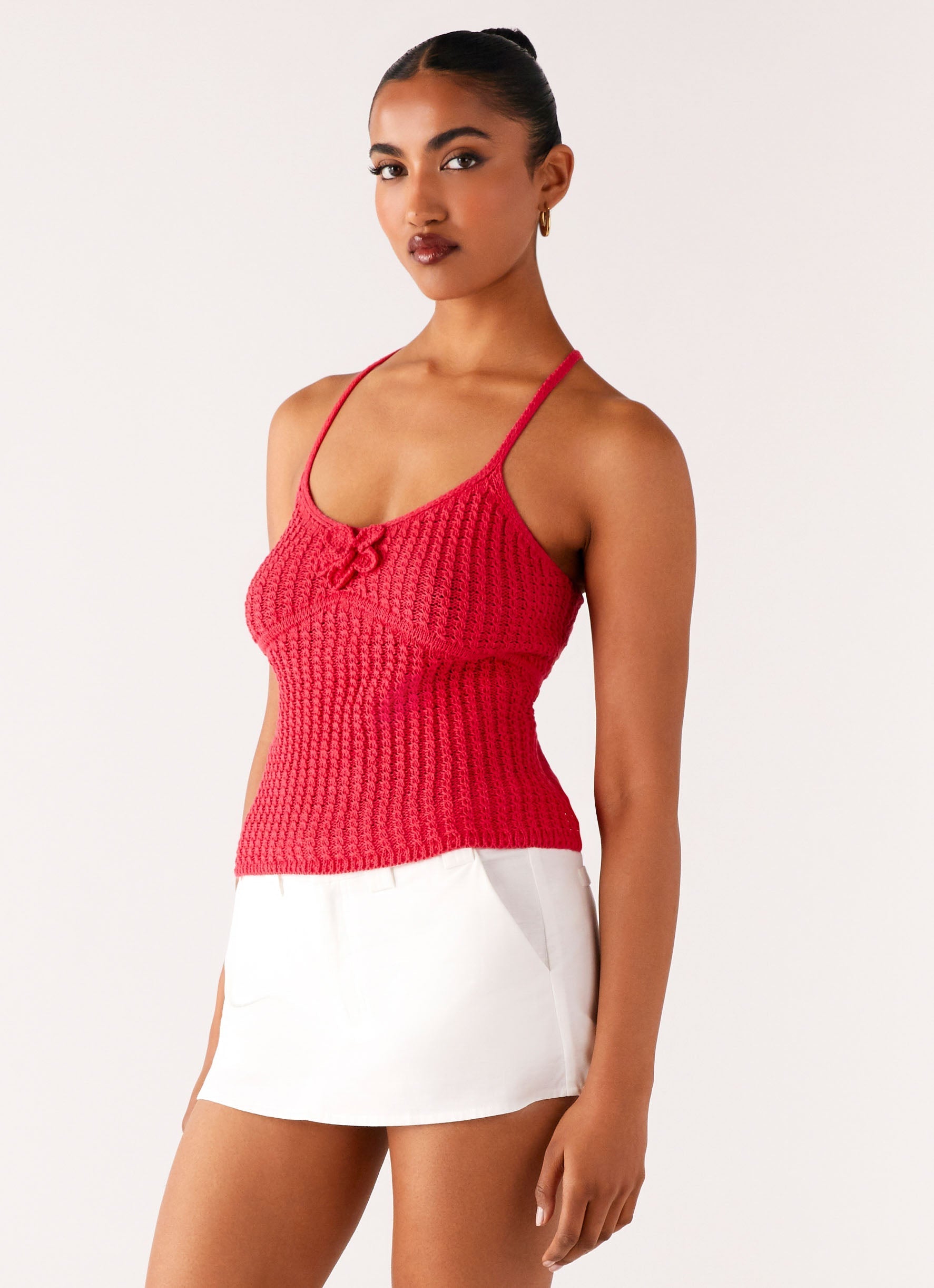 Tiare Crochet Top - Fuchsia