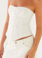 Tory Bustier Top - Ivory