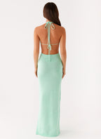 Tropez Knit Maxi Dress - Pastel Green