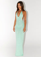 Tropez Knit Maxi Dress - Pastel Green