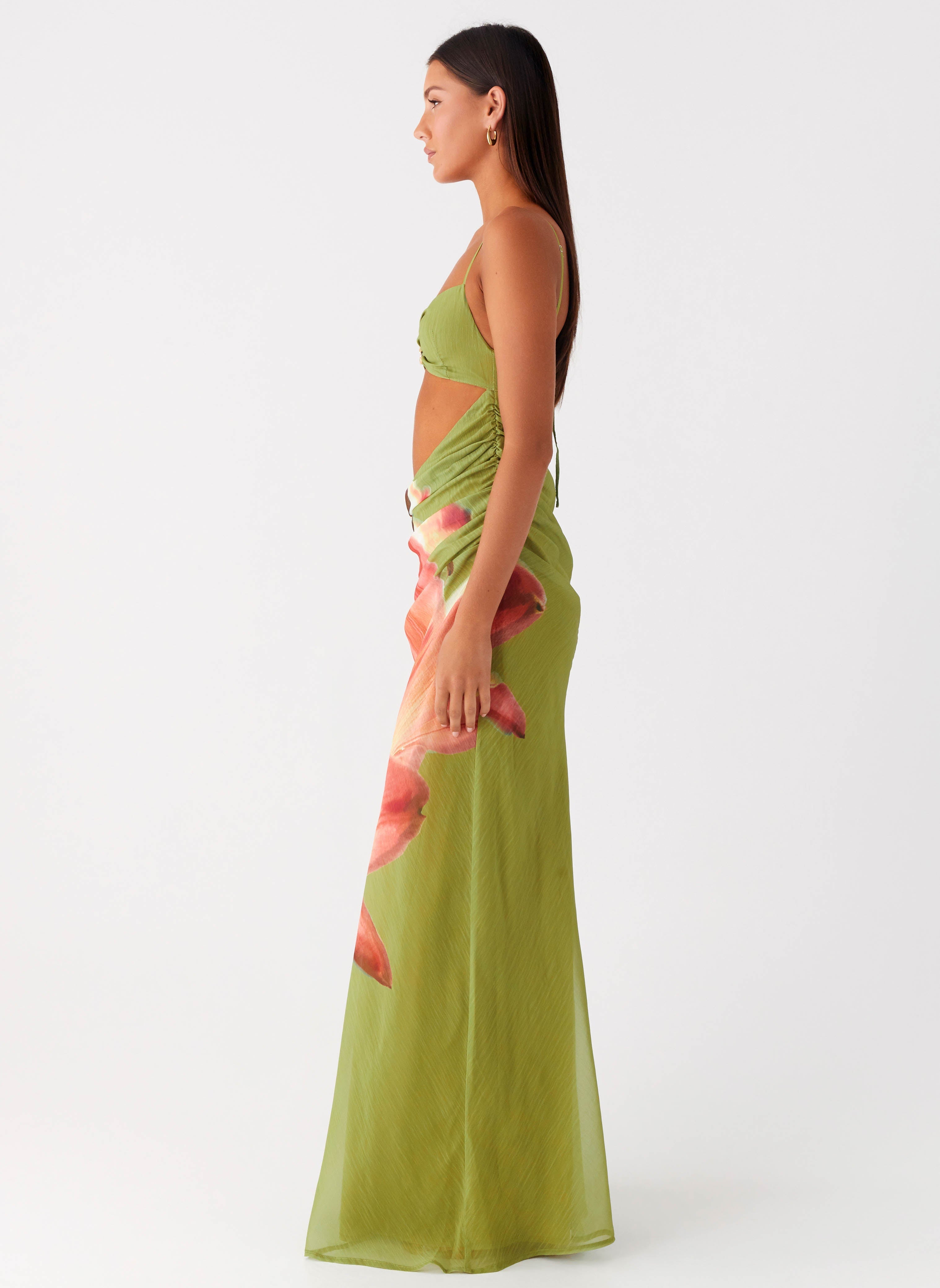Tropic Rush Cut Out Maxi Dress - Jungle Floral