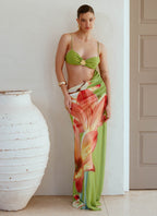 Tropic Rush Cut Out Maxi Dress - Jungle Floral