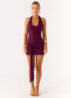 Vedetta Mini Dress - Plum