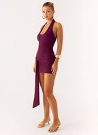 Vedetta Mini Dress - Plum