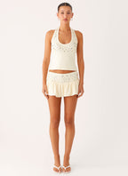 Vegas Nights Halter Neck Top - Yellow