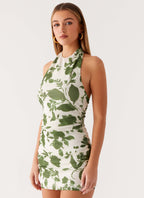 Vianne Mini Dress - Verdant Bloom