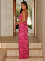 Vietta Sequin Cami Maxi Dress - Fuchsia