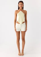 Viona Halter Top - Yellow