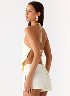 Viona Halter Top - Yellow